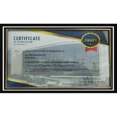 KM Aircon - Certificate of Appreciation