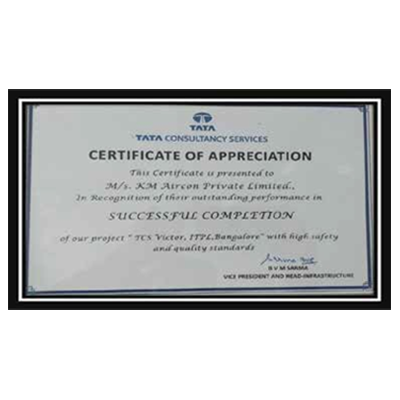 KM Aircon - Certificate of Appreciation